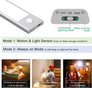 USB-C Rechargeable 1200mAh Étanche LED Placard Lumière Smart Motion Activé Conception Moderne Magnétique Cabinet Éclairage - Product Image 3