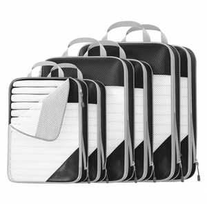 6 Pieces Storage <b>Suitcase</b> Organizer Packing <b>Cubes</b> Compression Compression Bag Travel Organizers - Product Image 6