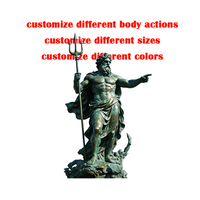 Statue de Poseidon en Bronze Taille Réelle pour Jardin, Sculpture du Dieu de la Mer Neptune, Fontaine d'Eau, Prix de Gros