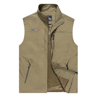 OEM veste imperméable et résistante aux rayures pour hommes, utilitaire multi-poches pour l'extérieur, grandes poches, Gilet de travail, Gilet en toile