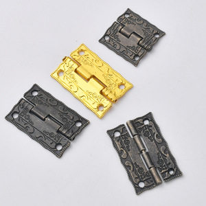 Charnières en alliage de zinc de style chinois, finition bronze antique, charnière de meuble à montage en surface, durable pour boîte en bois, emballage cadeau - Product Image 2
