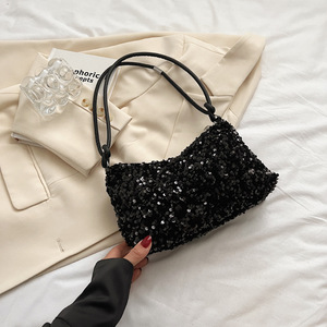 Sparkly Sequin Classic Mini Evening Clutch Shoulder Handbag Chain Strap Magnetic Closure Glitter <b>Purse</b> Fashionable Chic <b>Small</b> - Product Image 5