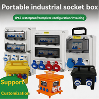 Boîtier de distribution de prises extérieures personnalisable SFE, étanche, multifonction, portable, industriel, 3 broches, 5 voies