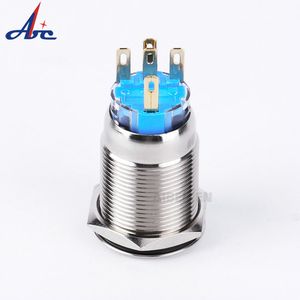 19 मिमी 12 वी नेतृत्व वाले एंजेल आंख सिर पर ऑफ स्विच 19 मिमी 3/4 बढ़ते होल पुश बटन तार सॉकेट के साथ स्टॉप - Product Image 4