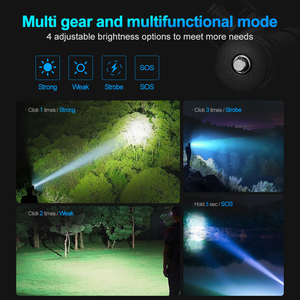 WOSEN 50M Waterproof Diving Headlamp 2000 Lumens High Bright P70 Bead Large Capacity <b>Rechargeable</b> <b>Battery</b> Heavy Duty Light - Product Image 4