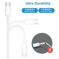 Tipo C a tipo C PD Carga rápida Cables DE DATOS USB de 6 pies Adaptadores Cargador con cable Accesorios para teléfonos