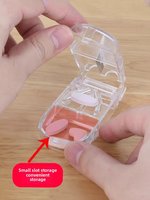 Coupe-pilules professionnel portable en plastique avec compartiment de rangement, boîte à pilules, porte-capsules, broyeur de médicaments pour enfants