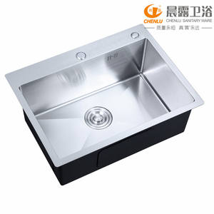 อ่างล้างจานสแตนเลส 304 แบบแฮนด์เมด ติดตั้งใต้เคาน์เตอร์ ผิวขัดเงา รูเดียว ทำความสะอาดง่าย - Product Image 4