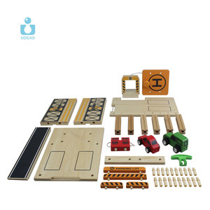 Jeu de puzzle 3D Parking avec ascenseur et station-service, <span class=keywords><strong>garage</strong></span> en <span class=keywords><strong>bois</strong></span> pour voitures, <span class=keywords><strong>jouet</strong></span> pour enfants - Product Image 4