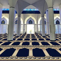 Tapis de mosquée en rouleau 80 % laine de qualité supérieure, à poils longs et doux, pour couverture mur à mur des mosquées et centres islamiques