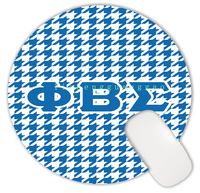 Tapis de souris personnalisé avec motif de cercle de la sororité Gamma Phi Delta, base en caoutchouc antidérapante, tapis de souris pour ordinateur
