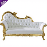 Foshan Chine Prix Usine Canapé Royal en Cuir Blanc Fauteuil Trône de Reine pour les Mariés