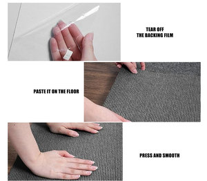 Benutzer definierte LOW MOQ Adhesive Backing Hunde matte 30x30cm Katzenstreu Scratch <span class=keywords><strong>Mat</strong></span> Teppichs chutz Anti Slip für Haustiere - Product Image 6