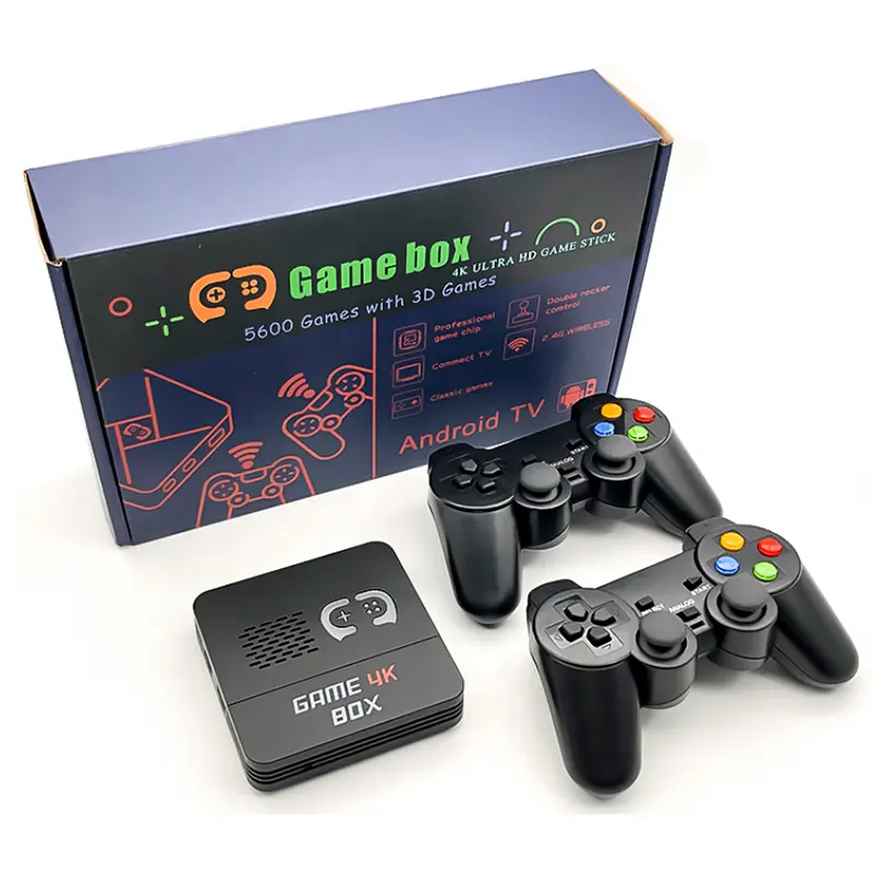 Hot Selling Android Tv Game Consoles Wireless 6700 in 1 Gaming 4K H-D Game Stick 3D Game Box Gaming Consoles Children Gift