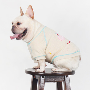 Venta al por mayor casual algodón raya lindo mascota perro estilo británico ropa invierno frío para Bulldog - Product Image 3