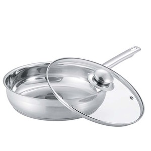 Cocina cocina gas y cocina de inducción <span class=keywords><strong>la</strong></span> sera de utensilios de cocina sartén plana de acero inoxidable sartén antiadherente conjunto - Product Image 5