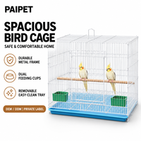 Cage à perroquets PAIPET pliable en métal, nichoir pour oiseaux avec mangeoire, perchoir et plateau amovible pour perruches et calopsittes, vente en gros