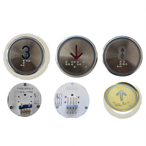 Bouton d'ascenseur KA313, interrupteur rond en métal et plastique 36x37mm pour ascenseur de passagers et de marchandises - Product Image 1