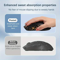 Autocollant de bande absorbant la sueur souris autocollants de bande résistants à la préhension pour Logitech G PRO X GPW souris de jeu sans fil Ultra légère