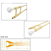 12C Premium Durable Alto Trombone Mouthpiece Educational Brass-Made Teaching Brass Instrument Accessory