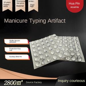 Haute Transparent écologique dessin animé mat stratification Silicone Nail Art Protection clavier bouton autocollant promotionnel - Product Image 5