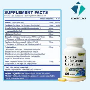 OEM/ODM capsula di colostro della mucca mangime per erba 25% 35% <span class=keywords><strong>Capsule</strong></span> di colostro bovino - Product Image 2