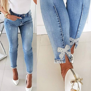 Nouveau modèle 2026 – Jeans slim pour femme, coupe papillon, avec détails adhésifs, vente directe usine, pour l'Europe et les États-Unis - Product Image 2