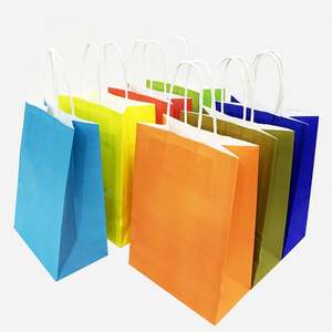 KM Customized Kraft Paper <b>Bags</b> Fashionable and Recyclable for Clothing Grocery Gift <b>Crafts</b> Packaging for Shoes Use - Product Image 2