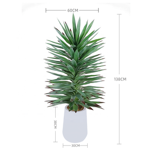 OH ARTDS Serpente Artificiale in Plastica con Fogliame Nero, Perfette Decorazioni di Piante Finte Agave per Casa e Giardino - Product Image 2