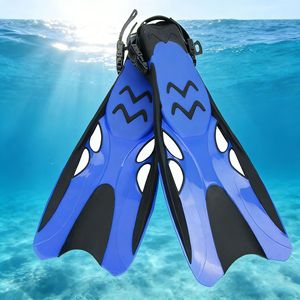 Junhai Swimming Fins Open Heel Adjustable Blue Silicone For Adults Diving Training Freestyle Swim Equipment - Product Image 1