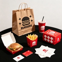Boîte en papier personnalisée avec logo pour emporter, de qualité alimentaire, pour hot-dogs, poulet frit, hamburgers, pour restaurants