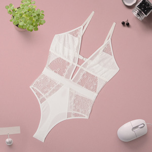 ZZYUP Wholesale <strong>Lingerie</strong> <strong>Bodysuits</strong> Women Deep V-Neck Valentines Day <strong>Lingerie</strong> <strong>White</strong> Backless Women Sexy <strong>Lingerie</strong> - Product Image 4