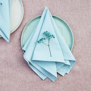 Hot Selling <strong>Wedding</strong> Party Christmas Table Decoration <strong>Napkins</strong> Multi Color Cotton Linen Blend Plain Color <strong>Napkins</strong> - Product Image 2