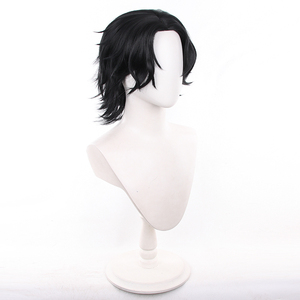 วิกผมสีดำยาวปานกลาง40ซม. คอสเพลย์อนิเมะฮาโลวีนปาร์ตี้ทนความร้อน - Product Image 3