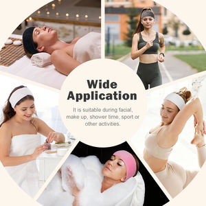 Vente en gros d'usine OEM, bandeaux de soin de la peau et de maquillage personnalisés, de haute qualité, en microfibre longue, bandeaux de spa, de yoga, doux, tendance, extensibles - Product Image 6