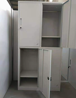 Casier avec serrure, armoire pour employés, armoire en acier, armoire de rangement en métal, casier à 4 portes, placard en acier, armoires de rangement pour personnel
