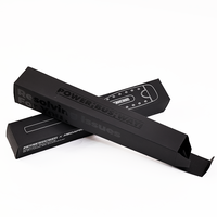 Factory Wholesale Custom Brand logo Black Cardboard Lamination Customize Print Folding Curling Iron Tool Boxes Packaging