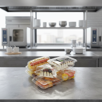 Fournisseur chinois de contenants alimentaires triangulaires jetables biodégradables en PLA pour sandwichs, hamburgers, salades de fruits, logo personnalisé