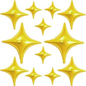 10 26 36 Inch Four Pointed Star Shaped Aluminum Foil Balloons for Graduation New Year Birthday Retirement Party Decorations - Product Image 1