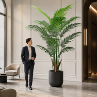 Grand palmier Areca artificiel au toucher réel, 190 cm, résistant aux UV et ignifuge, pour la décoration de la maison et du bureau, vente en gros directe d'usine