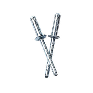 <span class=keywords><strong>Rivet</strong></span> aveugle à tête plate ronde multi-grip en acier au carbone zingué de 3,2 à 6,4 mm, <span class=keywords><strong>rivet</strong></span> aveugle à tête bombée en acier galvanisé pour panneau - Product Image 1