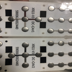 <span class=keywords><strong>Clavier</strong></span> à membrane avec superposition graphique en métal personnalisé, PET, PC, interrupteur à dôme, impression, guide de lumière, encre, double couche, dôme, sensation tactile - Product Image 6