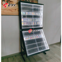 Nouveau Présentoir Double Face Grande Capacité en Métal pour Cartes à Collectionner TCG, Sport et Objets de Collection, Vitrine d'Exposition pour Magasin