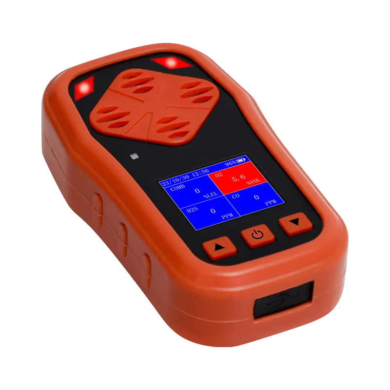 Pin Powered 4 trong 1 đa gaz rò rỉ báo động màn hình LPG co không có SO2 xách tay sulfur dioxide nitric oxide Gas Detector