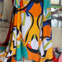 Tissu crêpe tissé élasthanne mangue 75D Maza super doux 95% polyester 5% spandex vintage extensible dans les 4 sens
