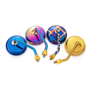 Rétroviseur rond de moto pour vélos <span class=keywords><strong>Vespa</strong></span>, 7 pièces, miroir arrière de Scooter, 10mm/8mm, nouveau - Product Image 4