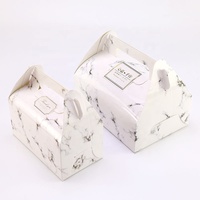 Tragbarer Griff Verpackung Geschenk Bäckerei Dessert Box Großhandel Benutzer definierte Kraft papier Kuchen Box