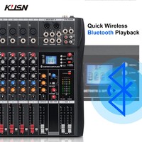 Console de mixage audio DJ 6 canaux Console de mixage numérique professionnelle avec DSP Bluetooth MP3 USB
