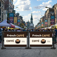 Barrière de sécurité rétractable pour événements sur site, 1,0 m, pour café, magasin, entrée, publicité, cloison, garde-corps léger et résistant à l'eau