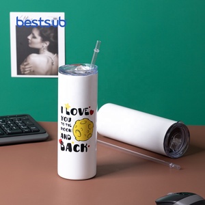 Prêt à expédier <span class=keywords><strong>BestSub</strong></span> Vente en gros Gobelets isothermes à double paroi de 600 ml en acier inoxydable vierges pour sublimation, Tasses minces à sublimation - Product Image 2
